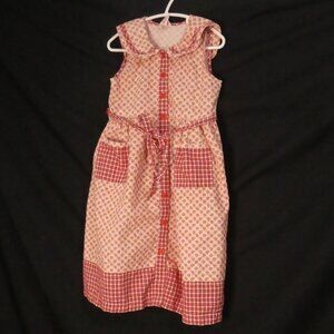 Vintage - APRIL CORNELL - Girls | size 3/4 | Sleeveless Floral Checkered Dress